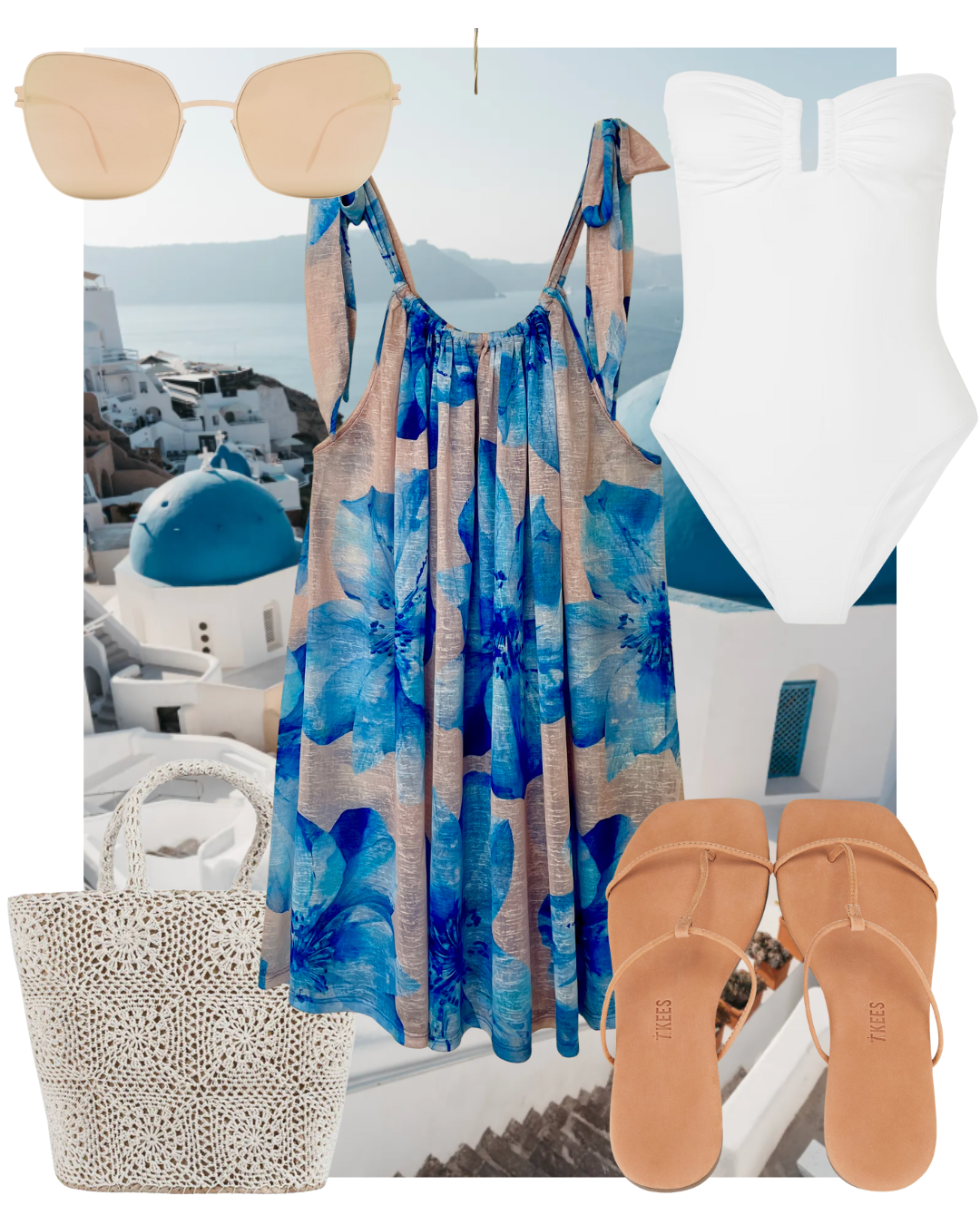 Circe Tie Shoulder Mini Dress Shorebirds