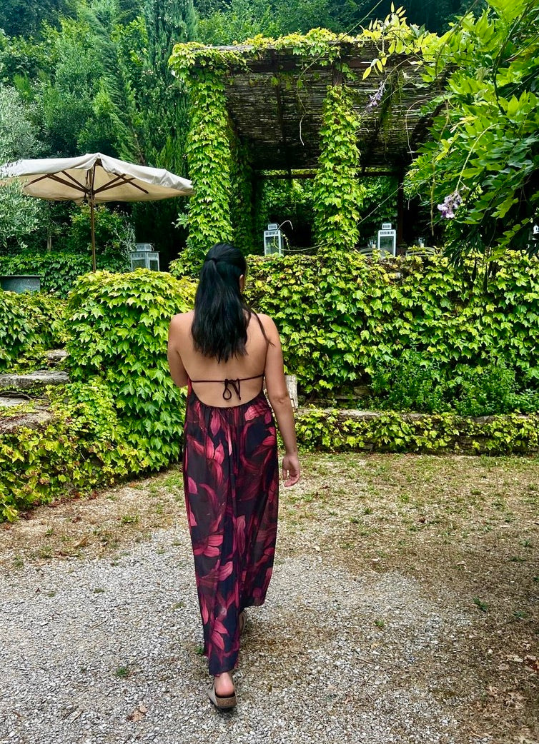 Hera Floral Halter Neck Dress